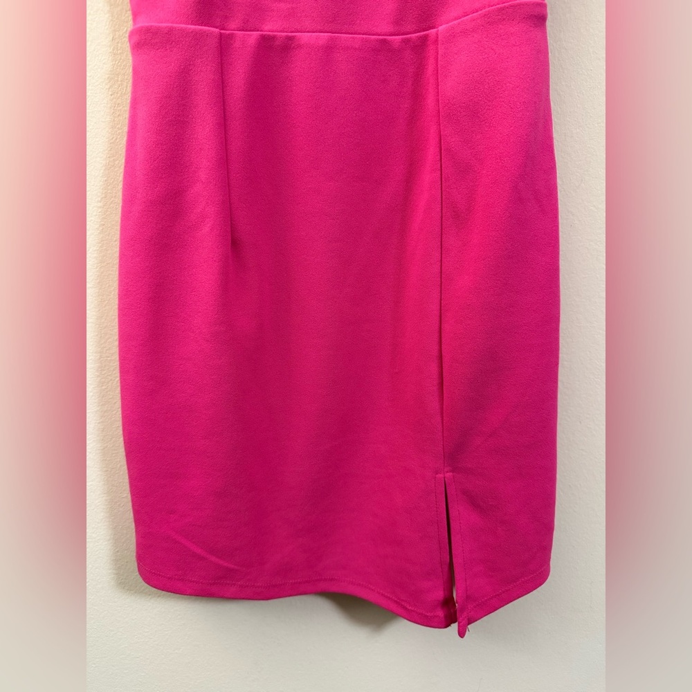 NWT Lulu’s Party for Two Asymmetrical Bodycon Cocktail Dress in Hot Pink - XS - Picture 5 of 11